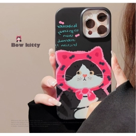 Oil Painting Cat Suitable for iPhone 15, Apple 13 Phone Case 14, Promax Film XR Sweet  Cool Cartoon 11 Hard 12