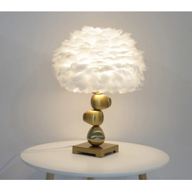Feather Table Lamp Bedroom Nordic Living Room Lamp Restaurant Table Lamp Creative and Elegant Iron Feather Lamp Instagram Style