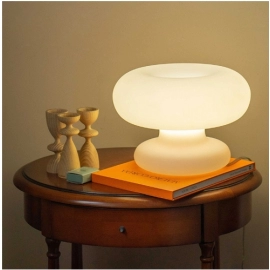 Circle table lamp bedroom bedside soslow minimalist ins girl designer internet famous glass living room decoration night light