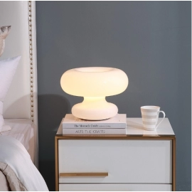 Circle table lamp bedroom bedside soslow minimalist ins girl designer internet famous glass living room decoration night light
