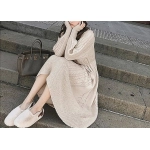 New early autumn women's clothing, autumn slimming dress, autumn and winter sweater, knitted long skirt, early autumn clothing